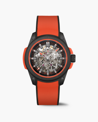 Norqain Wild ONE Skeleton Watch in Coral Red