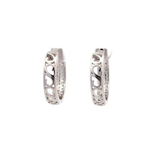 Tenenbaum Collection White 14K Gold Diamonds Hoop Earrings