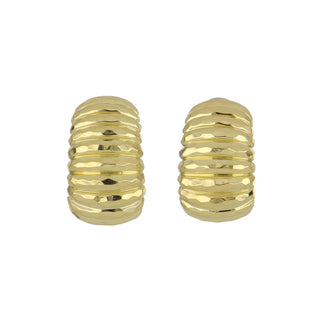 2000s Henry Dunay 18K Gold Clip Earrings