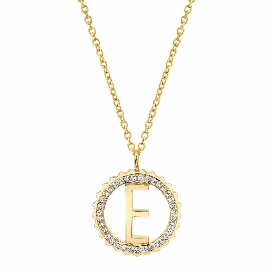 Michael M Yellow 14K Gold Round Cut Diamond Medallion