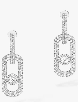 Messika 18K White Gold Diamonds Drop Earrings