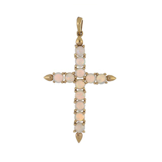 Vintage/Estate 14K Gold Opals Religious Pendant