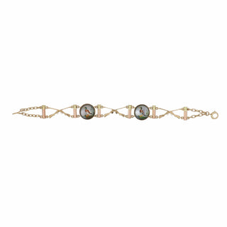 Two-Tone 14K Gold Rock Crystals Station Bracelet