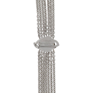 Chanel 18K White Gold Diamond Pom Pom Necklace with Diamonds