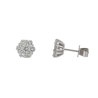 Tenenbaum Collection 18K White Gold Diamond Stud Earrings