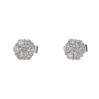 Tenenbaum Collection 18K White Gold Diamond Stud Earrings