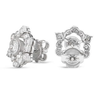 Buccellati 18K White Gold Diamonds Stud Earrings