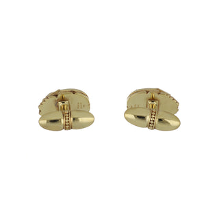 Vintage 1990s Lantuch 18K Gold Scarab Cufflinks