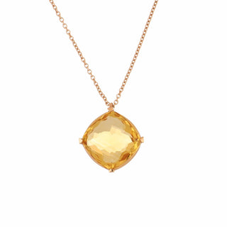 Lisa Nik 18K Rose Gold Citrine Drop Pendant