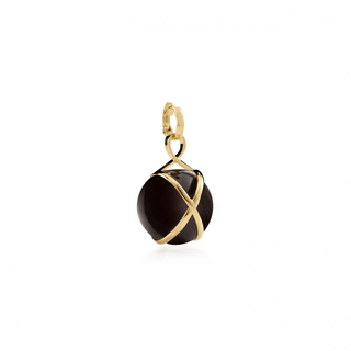 L. Klein 18K Gold Agate Drop Pendant