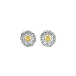 Buccellati Sterling Silver Daisy Button Earrings