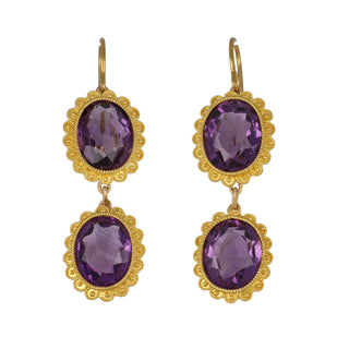 Tenenbaum Workshop 18K Gold Amethyst Drop Earrings