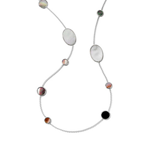 Ippolita Sterling Silver Mother Of Pearls Station Necklace