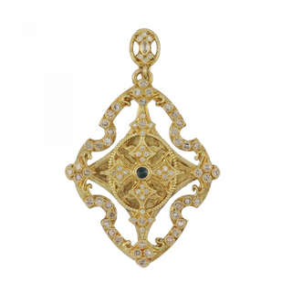 Armenta 18K Gold Diamond Drop with Tourmaline