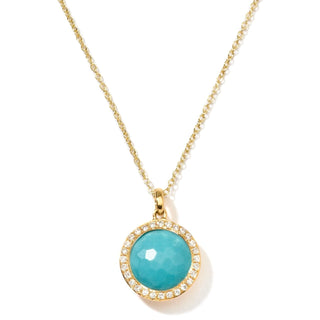 Ippolita 18K Gold Turquoise Pendant Necklace with Diamond