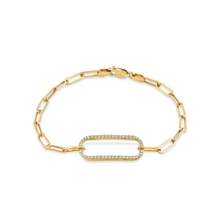 Michael M 14K Gold Diamond Link Bracelet