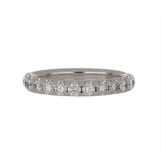 Tenenbaum Collection Platinum Round Brilliant-Cut Diamonds Half Band