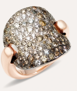 Pomellato 18K Rose Gold Diamond Sabbia Ring