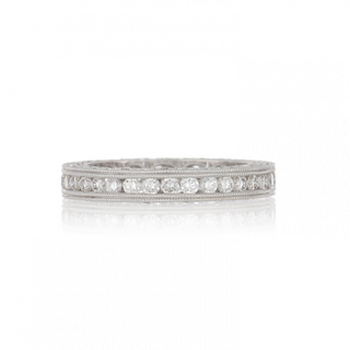 2000s 18K White Gold Round Brilliant-Cut Diamonds Eternity Band