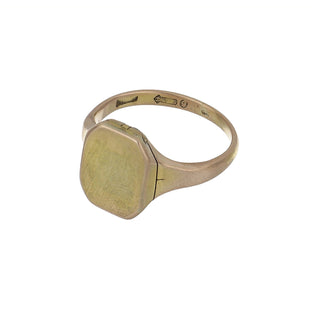 Art Deco 9K Gold Oval Signet Ring