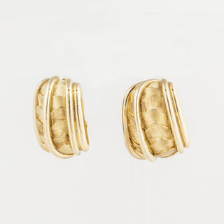 1980s Henry Dunay 18K Gold Clip Earrings