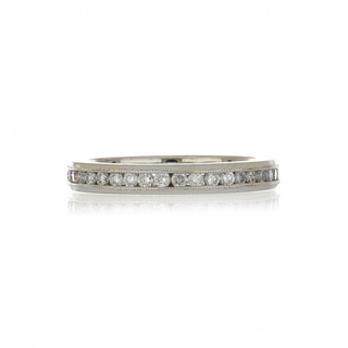 2000s 18K White Gold Round Brilliant-Cut Diamonds Eternity Band