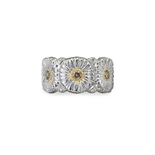 Buccellati Sterling Silver Diamond Daisy Eternelle Band