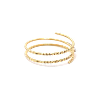 Antonio Papini 18K Gold Diamond Wrap Bracelet