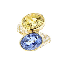 Load image into Gallery viewer, Unheated Ceylon Sapphire and Diamond 18K Gold Jewelry Suite
