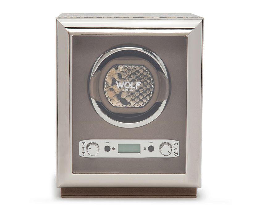 WOLF Exotic Single Watch Winder in Tan Tenenbaum Jewelers