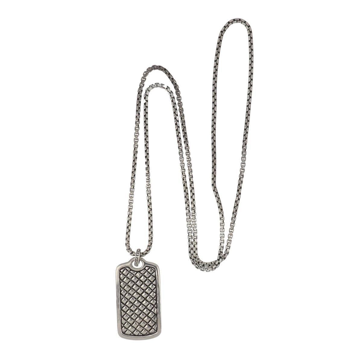 Diesel's dog tag necklace stainless steel | Diesel DX1455