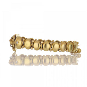 Lion Beaded Bracelet, Size M/L, 18K Yellow - The GLD Shop