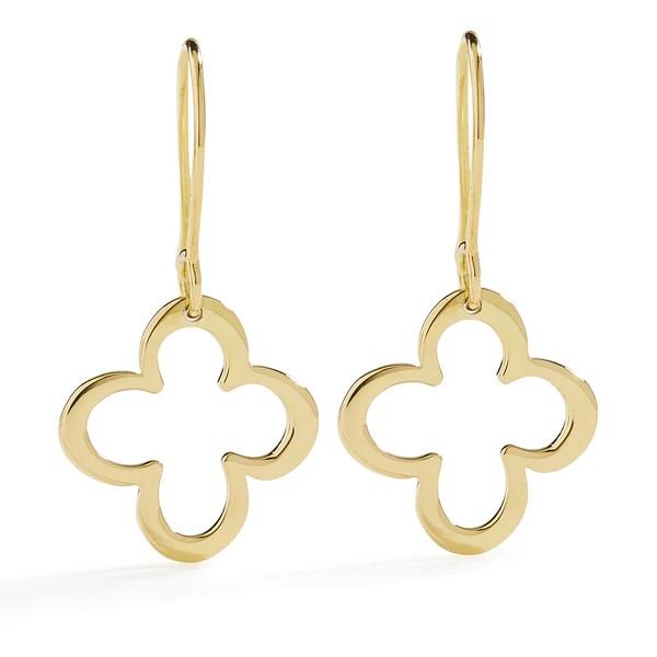 L.Klein 18K Gold 'Fiore' Floral Earrings