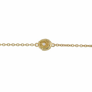 Estate 18K Gold Diamond Station Necklace