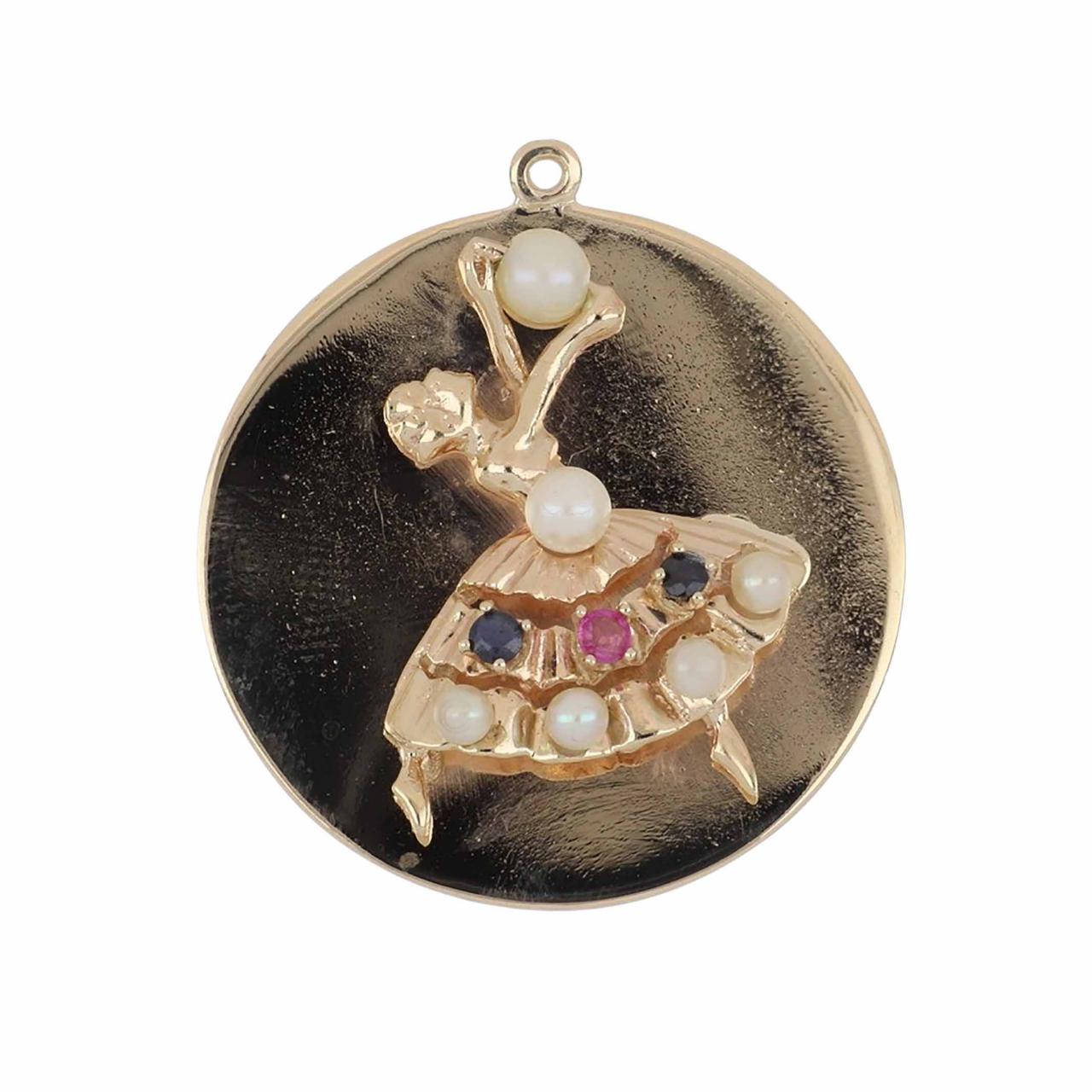 14 K ballerina deals charm