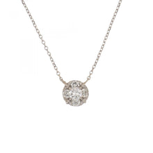 Load image into Gallery viewer, 14K White Gold Diamond Cluster Necklace
