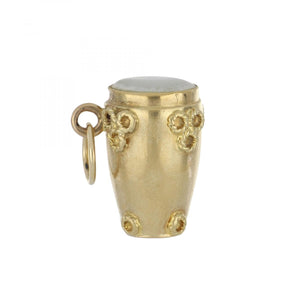 18K Gold Italian Bongo Drum Charms