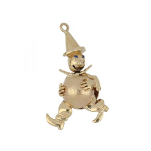 Vintage 14K Gold Clown Charm