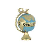 Load image into Gallery viewer, 14K Gold Enamel Globe Charm
