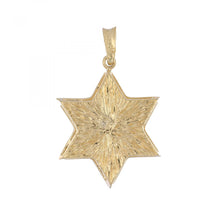 Load image into Gallery viewer, 14K Two-Tone Gold Star of David and Chai Charm
