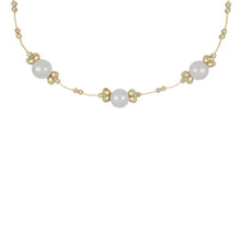 Load image into Gallery viewer, Estate 18K Gold South Sea Pearl Necklace with Diamonds
