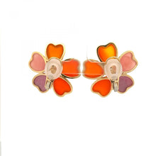 Load image into Gallery viewer, 18K Gold Multi-Gemstone Flower Earrings
