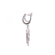 Load image into Gallery viewer, 18K White Gold Diamond Loop Drop Earrings
