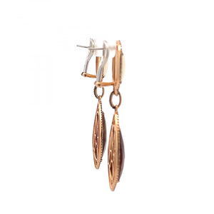 Maharaja 18K Rose Gold Sapphire Slice Drop Earrings