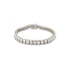 Load image into Gallery viewer, Estate 14K White Gold Bezel-Set Diamond Bracelet
