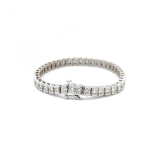 Load image into Gallery viewer, Estate 14K White Gold Bezel-Set Diamond Bracelet
