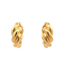 Load image into Gallery viewer, Antonio Papini 18K Gold Twist Earrings
