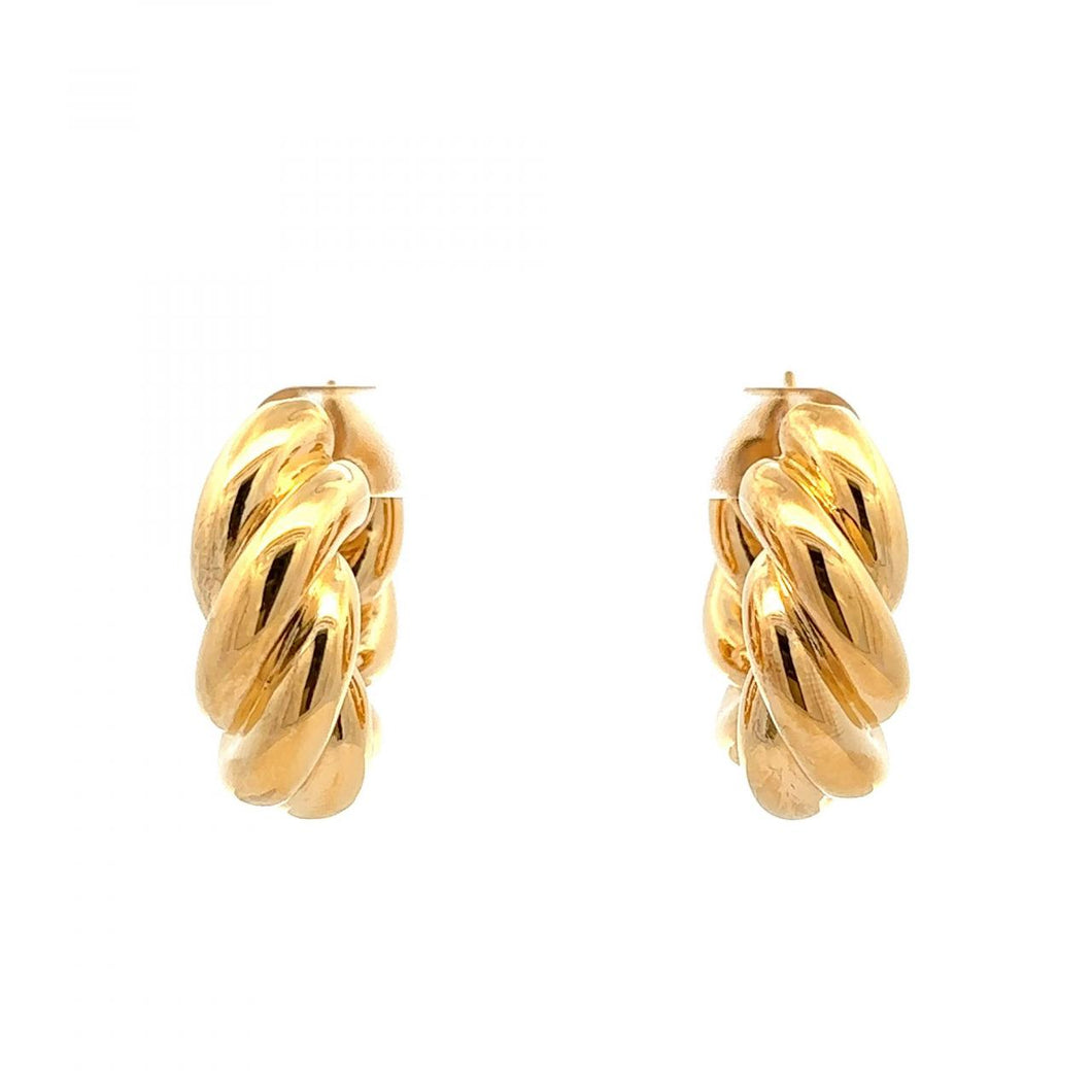 Antonio Papini 18K Gold Twist Earrings