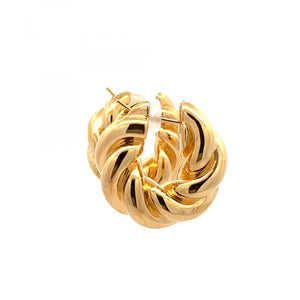 Antonio Papini 18K Gold Twist Earrings