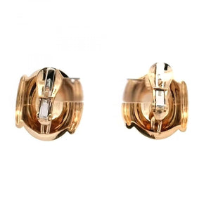 David Webb 18K Gold 57th Street Collection Earrings